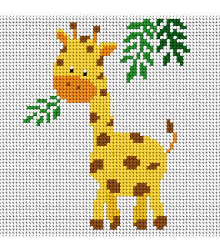 Sada na vyšívání 15x15 cm - žirafa