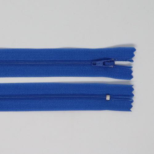 Spirálový zip, šíøe 3 mm, délka 30 cm, modrá