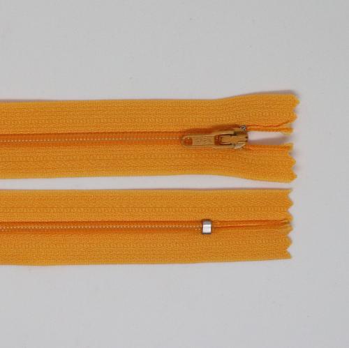 Spirálový zip, šíøe 3 mm, délka 30 cm, oranžová