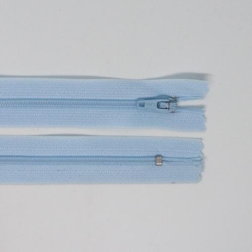 Spirlov zip, e 3 mm, dlka 35 cm, svtle modr