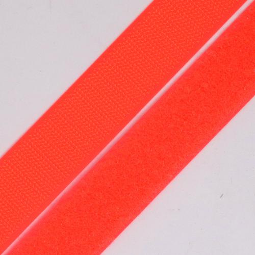 Suchý zip háèek + plyš 25 mm reflexní oranžová, návin 25m